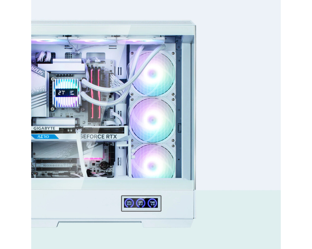 Кутия Zalman ATX - P50 DS White - Digital Display 16