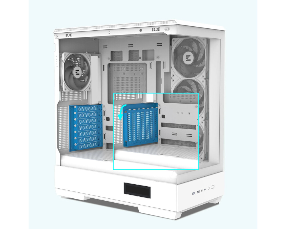 Кутия Zalman ATX - P50 DS White - Digital Display 25