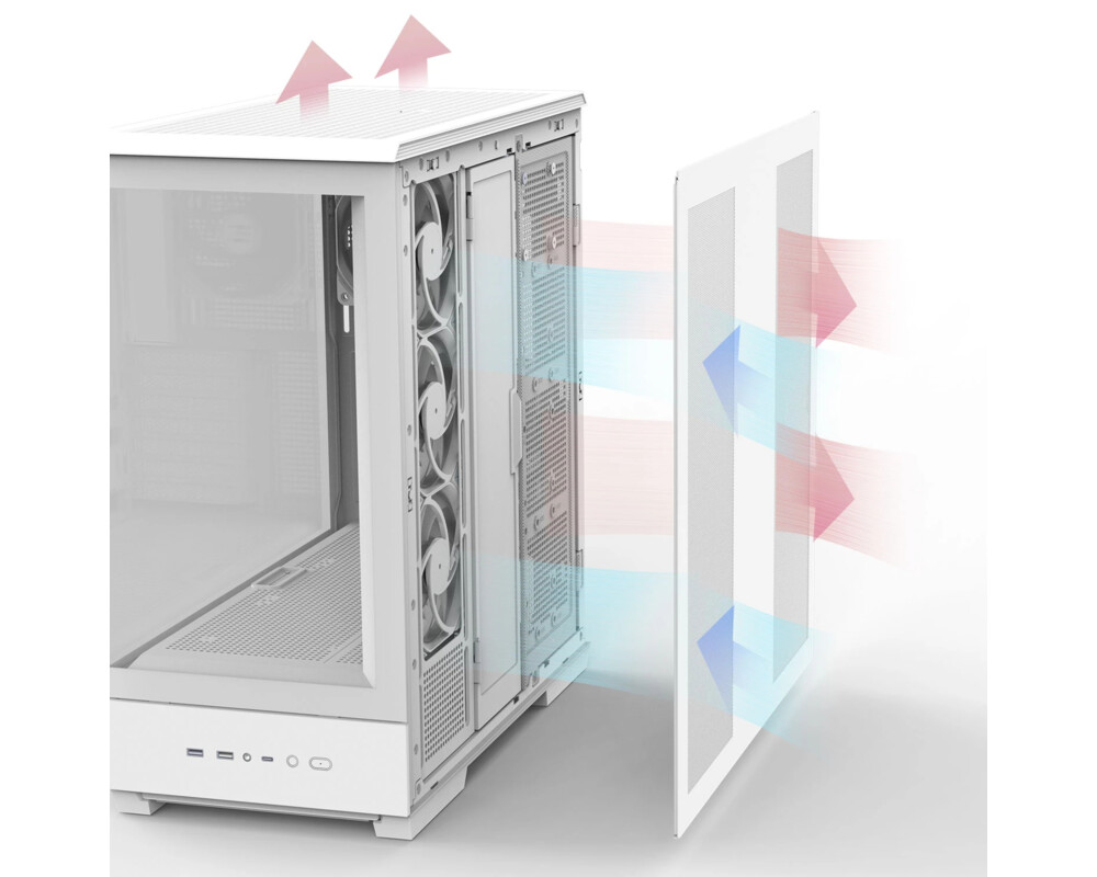 Кутия Zalman ATX - P50 DS White - Digital Display 21