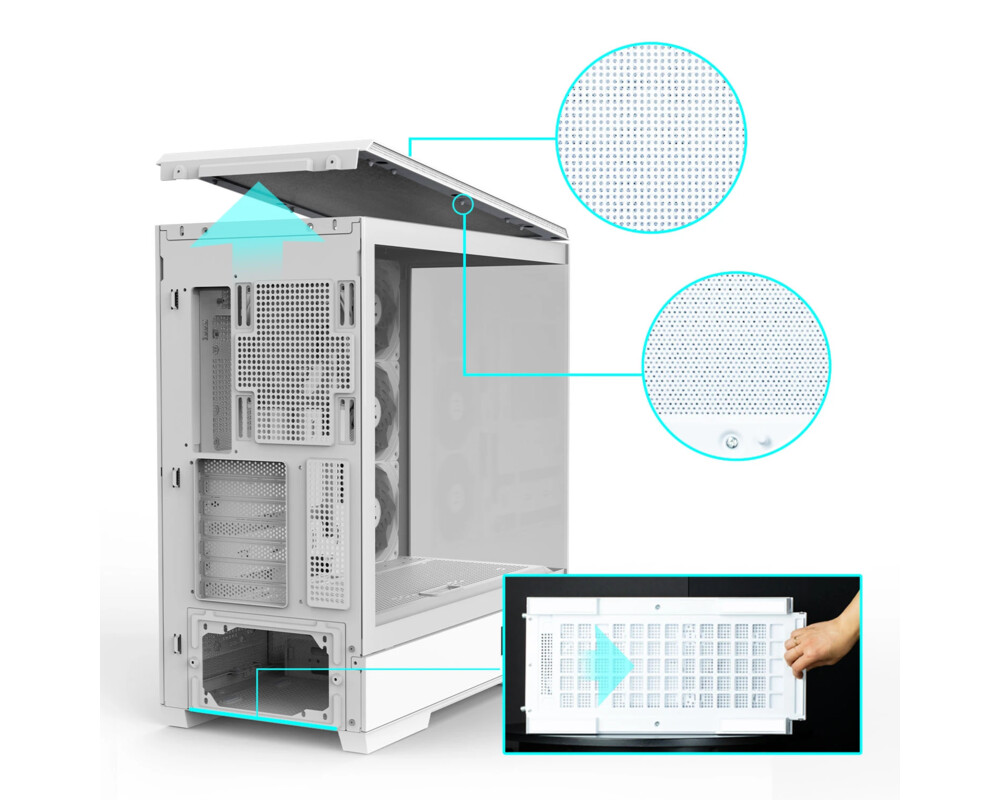 Кутия Zalman ATX - P50 DS White - Digital Display 22