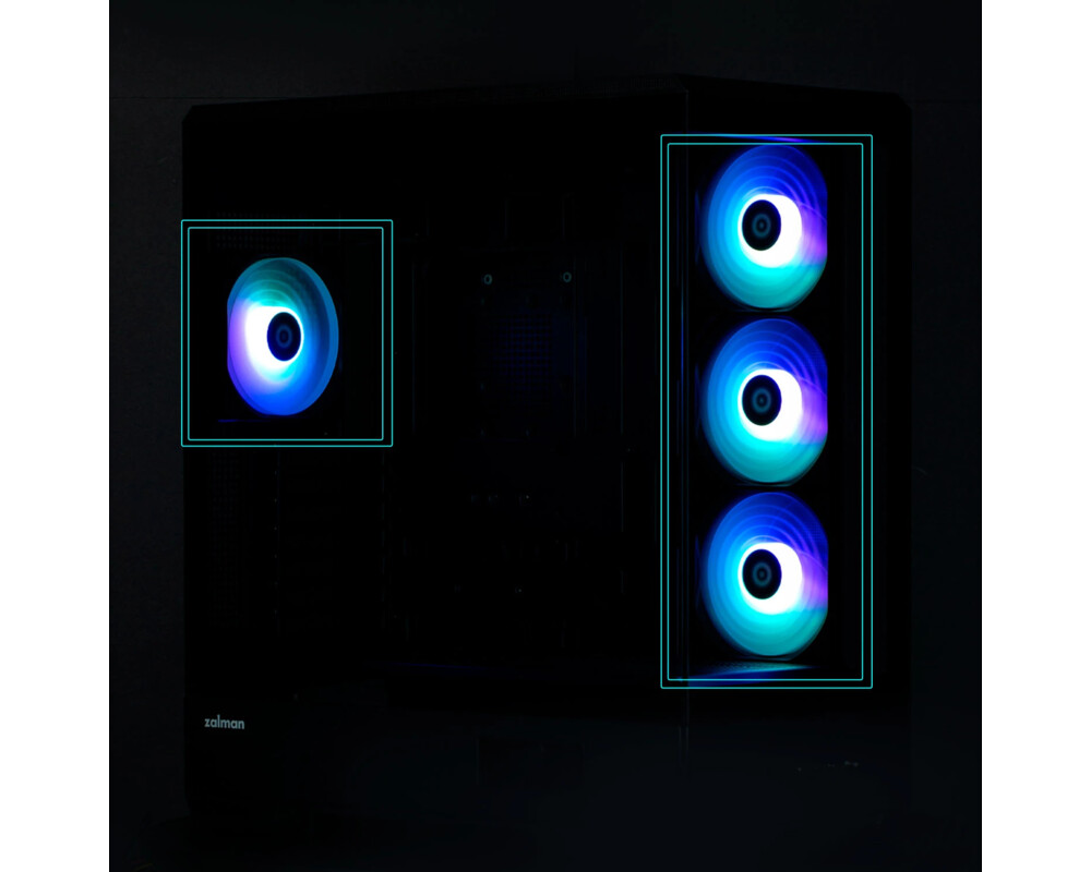 Кутия Zalman ATX - P50 DS Black - Digital Display 16