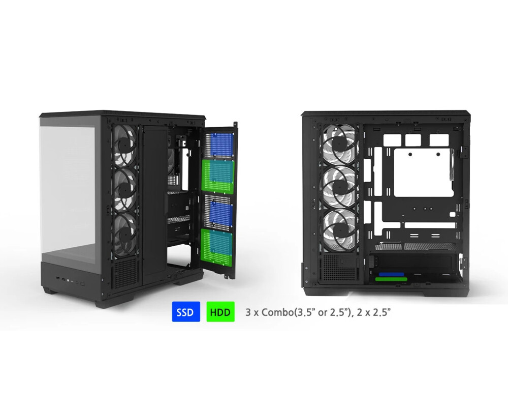 Кутия Zalman ATX - P50 DS Black - Digital Display 24