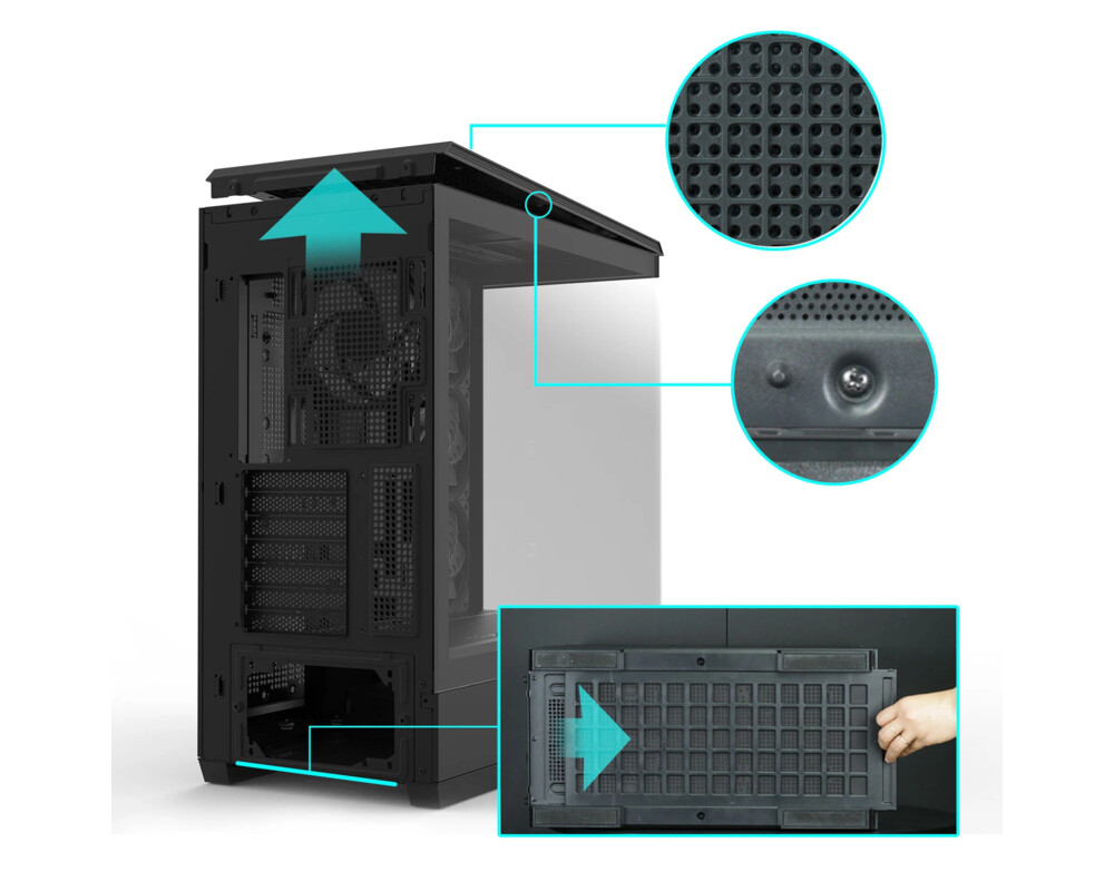 Кутия Zalman ATX - P50 DS Black - Digital Display 20