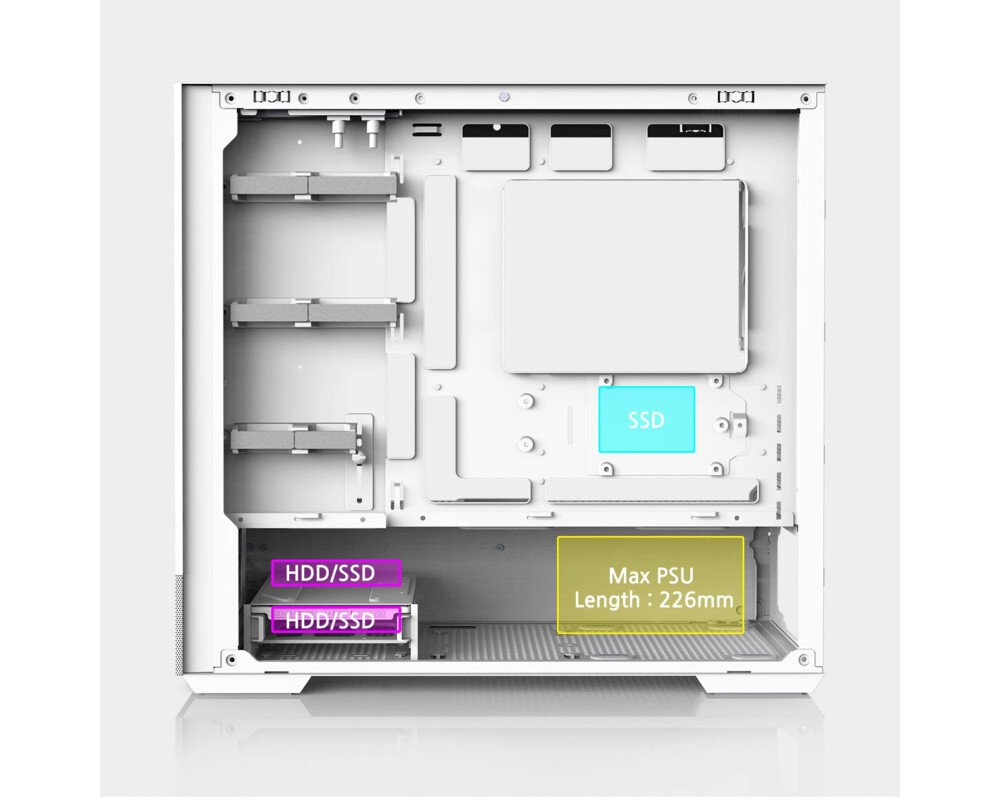 Кутия Zalman mATX - P30 AIR White 25