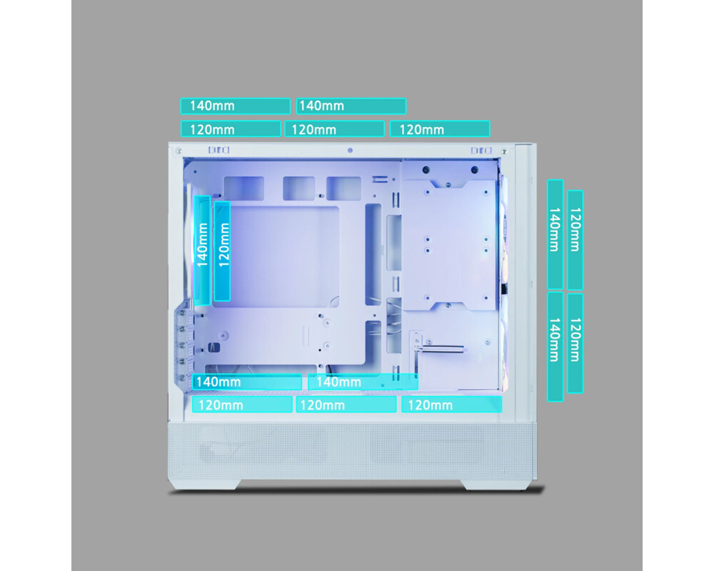 Кутия Zalman mATX - P30 AIR White 28