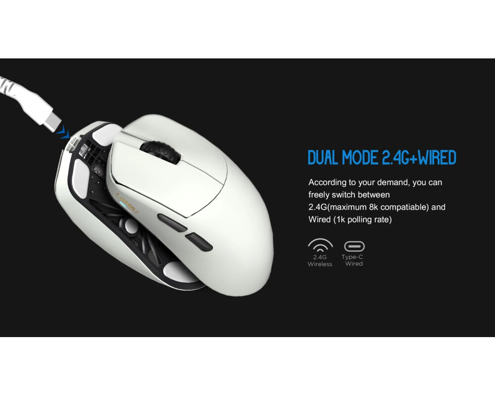 Мишка Lamzu професионална MAYA X 8K - Black 8