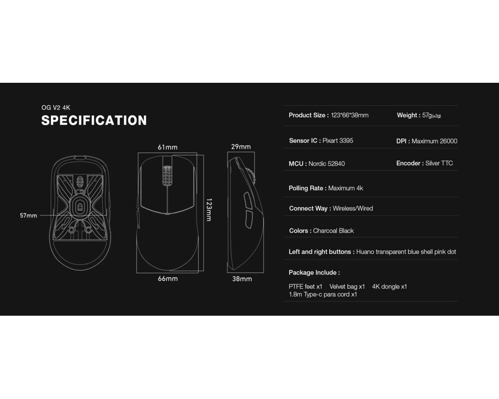 Мишка Lamzu професионална ATLANTIS OG V2 4K -... 15
