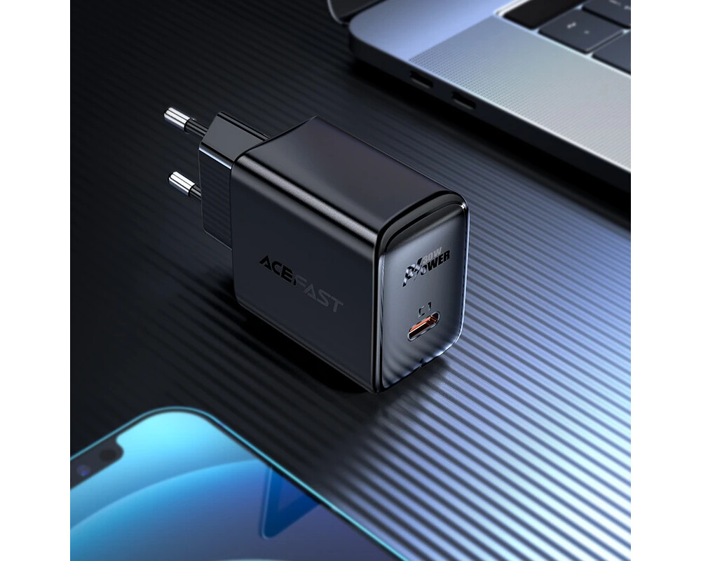 Зарядно Acefast Универсално за стена Charger Wall GaN PD30W - A21 - USB-C x 1 4