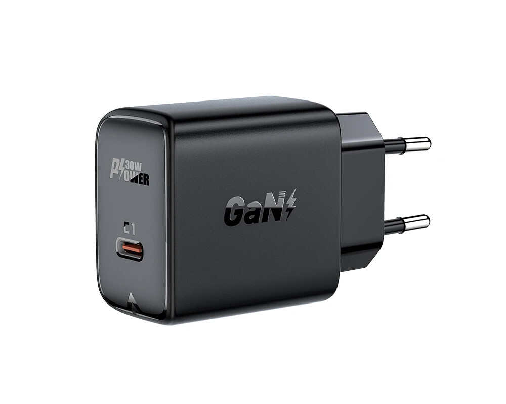 Зарядно Acefast Универсално за стена Charger Wall GaN PD30W - A21 - USB-C x 1