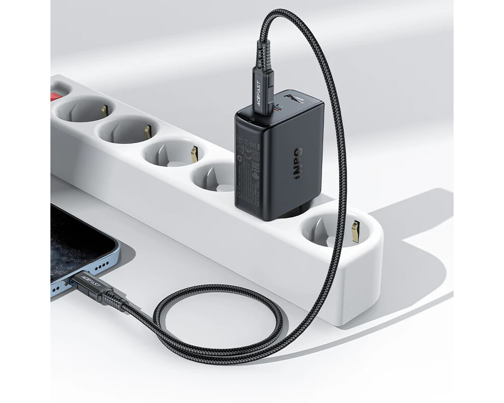 Зарядно Acefast Универсално за стена Charger Wall GaN PD50W - A29 - USB-C x 2 4
