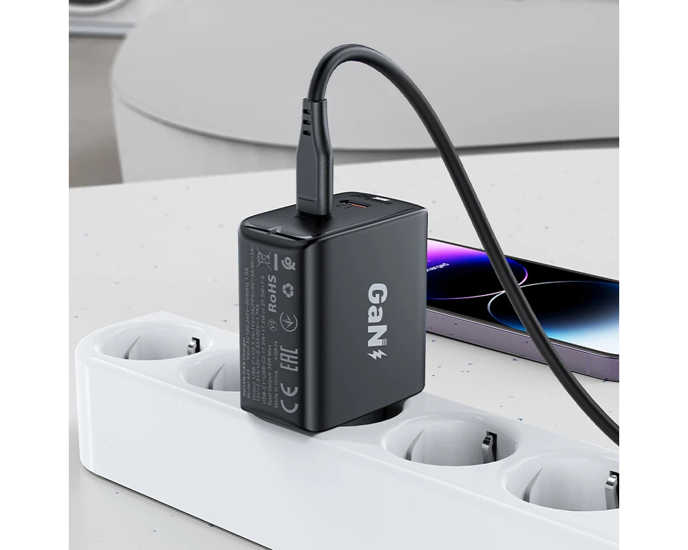 Зарядно Acefast Универсално за стена Charger Wall GaN PD35W - A49 - USB-C x 2 6