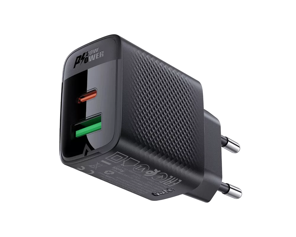 Зарядно Acefast Универсално за стена Charger Wall GaN PD 20W - A78 - USB-C x 1 2