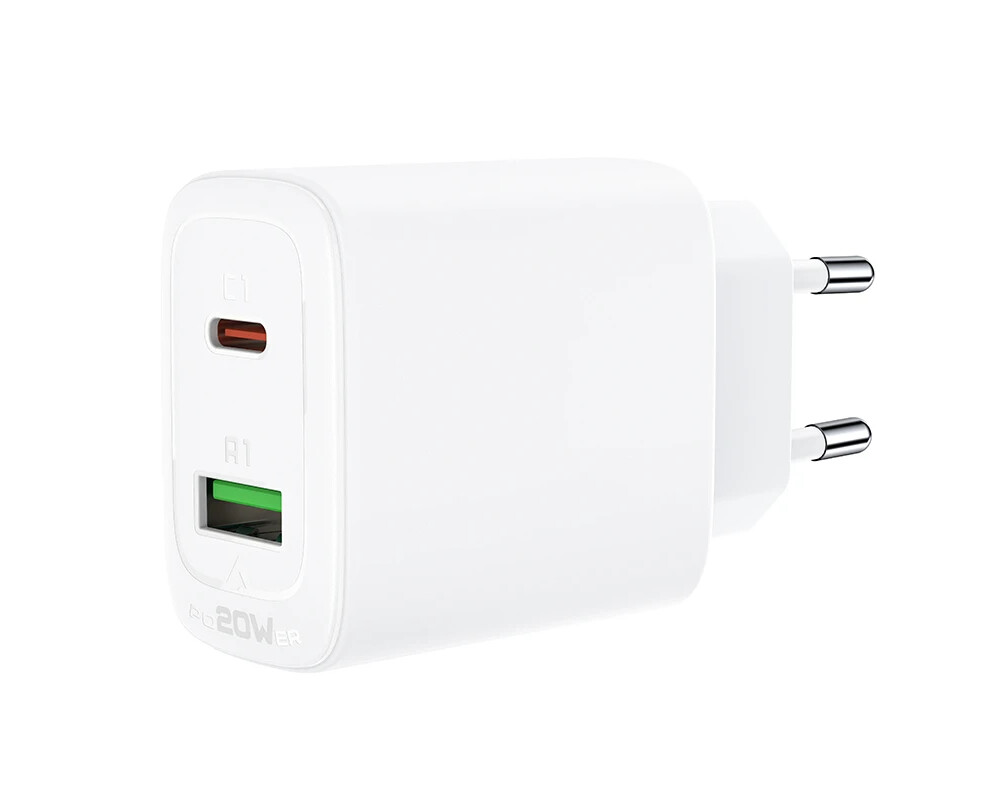 Зарядно Acefast Универсално за стена Charger Wall GaN PD20W - A25 - USB-C x 1 4