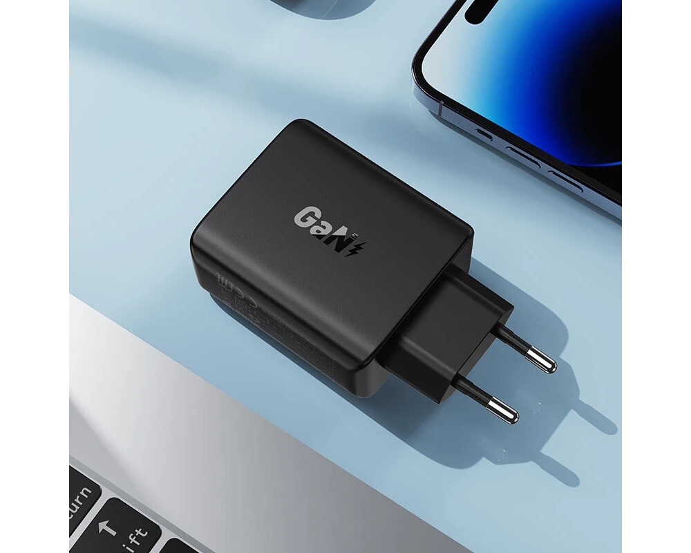 Зарядно Acefast Универсално за стена Charger Wall GaN PD45W - A61 - USB-C x 2 5