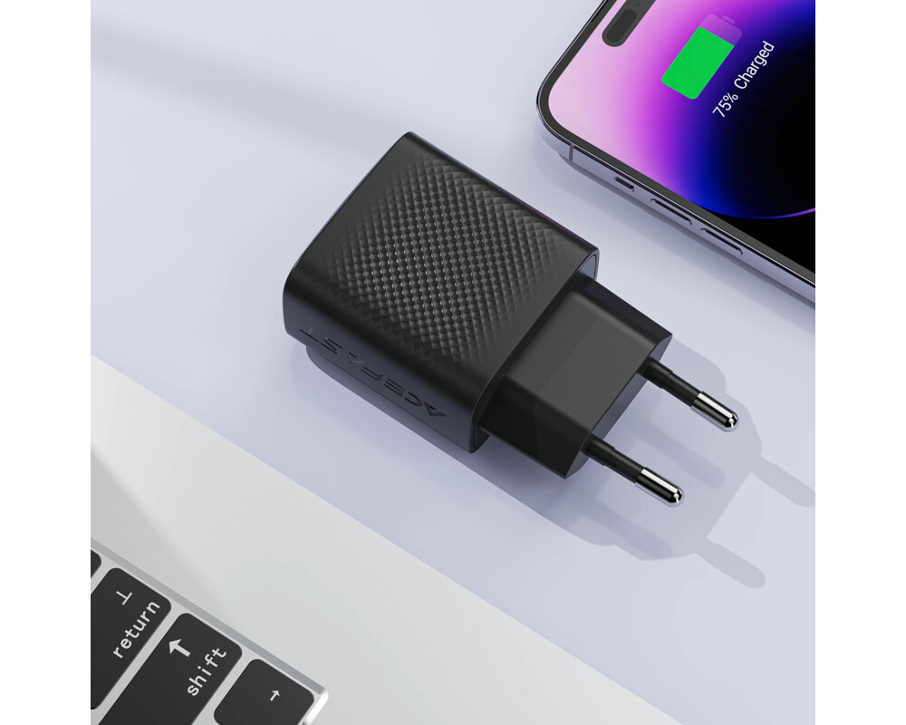Зарядно Acefast Универсално за стена Charger Wall GaN PD25W - A104 - USB-C x 1 6