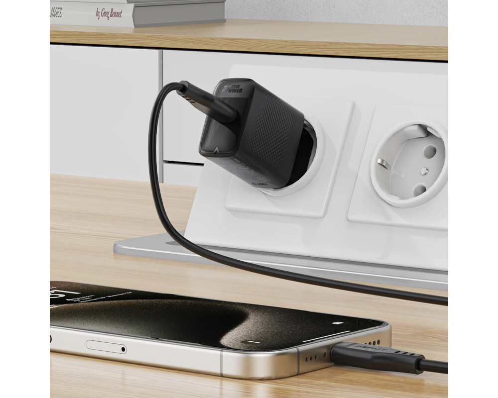 Зарядно Acefast Универсално за стена Charger Wall GaN PD25W - A104 - USB-C x 1 5