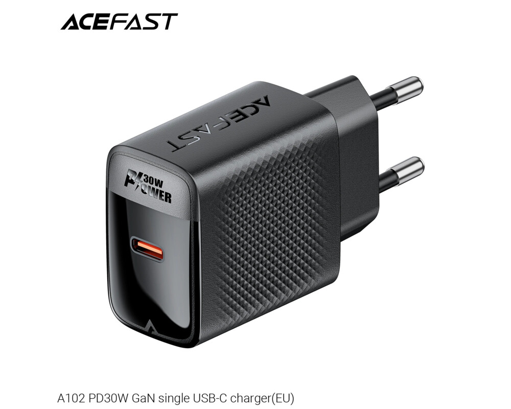 Зарядно Acefast Универсално за стена Charger Wall GaN PD30W - A102 - USB-C x 1 2