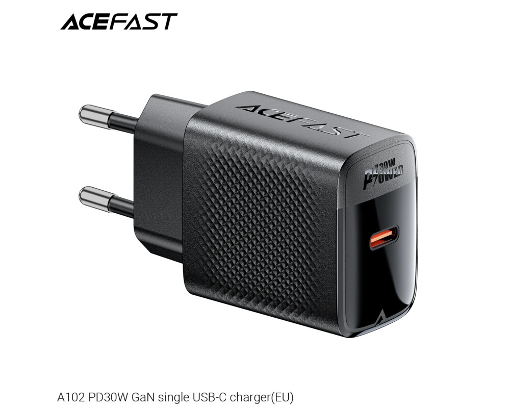 Зарядно Acefast Универсално за стена Charger Wall GaN PD30W - A102 - USB-C x 1 3