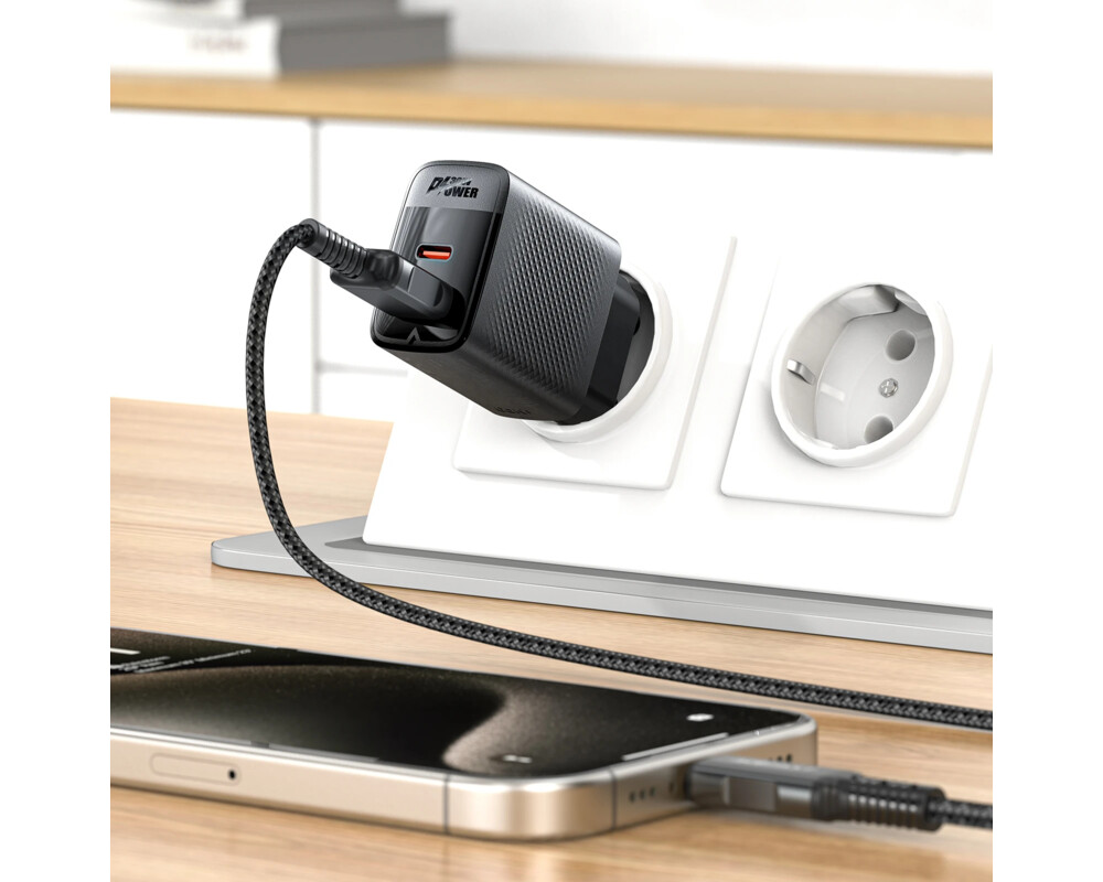 Зарядно Acefast Универсално за стена Charger Wall GaN PD 30W - A98 - USB-C x 1 5