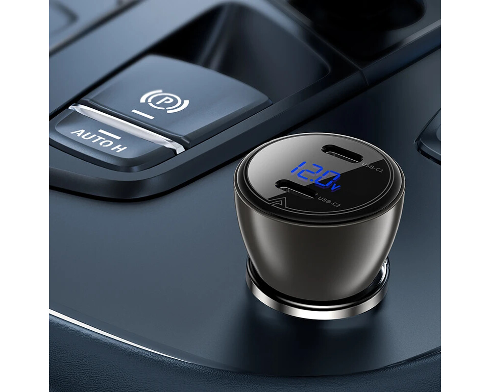 Зарядно Acefast Fast Charger Car PD3.0 60W - B10 - USB-C x 2 4