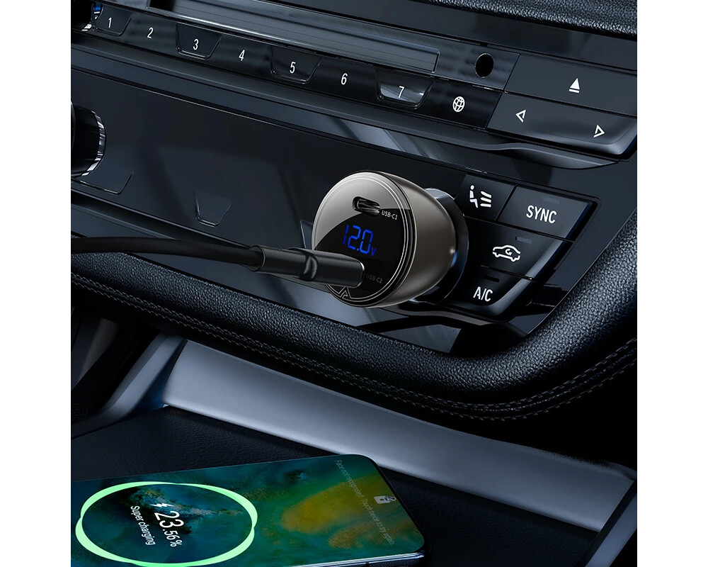Зарядно Acefast Fast Charger Car PD3.0 60W - B10 - USB-C x 2 5