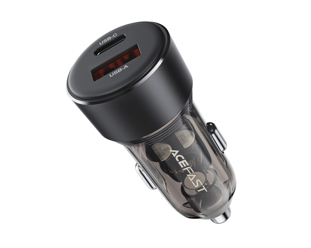 Зарядно Acefast Fast Charger Car PD3.0 60W - B12 - USB-C x 1