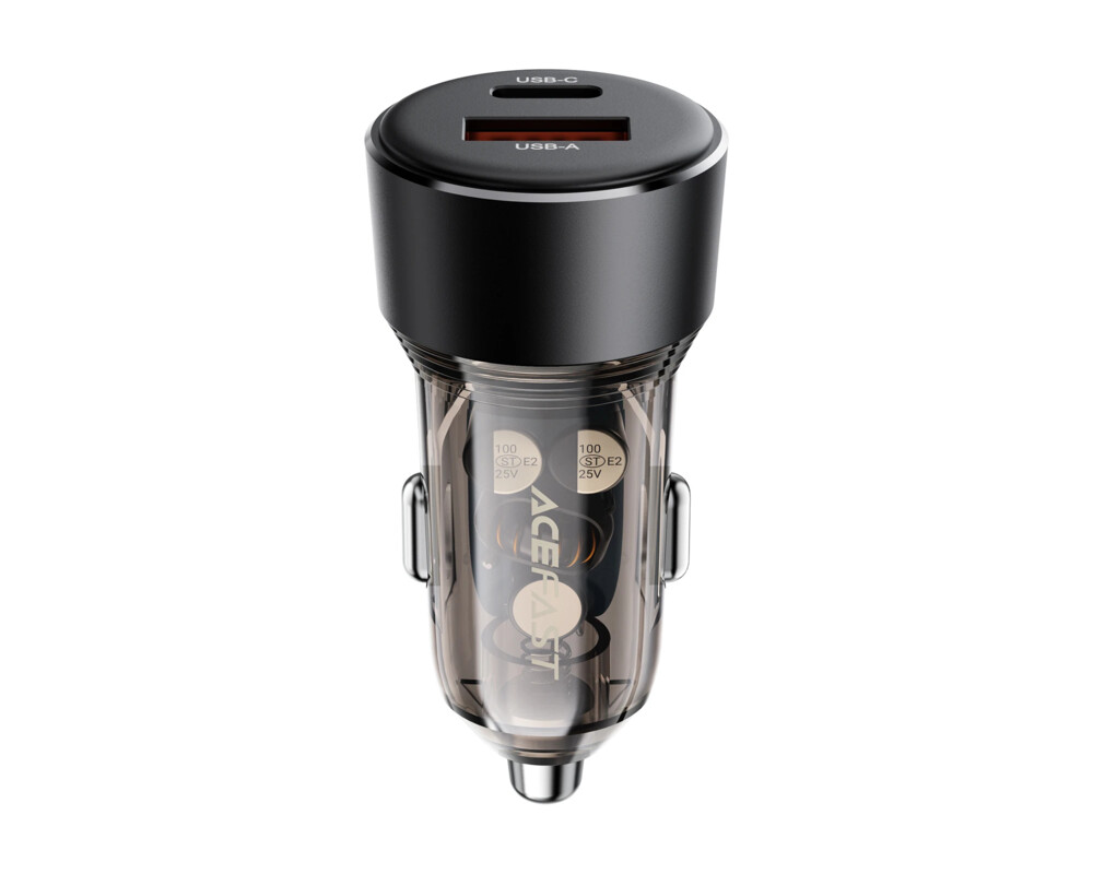 Зарядно Acefast Fast Charger Car PD3.0 60W - B12 - USB-C x 1 2