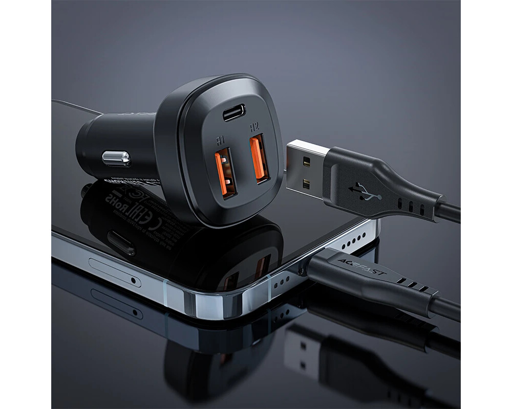 Зарядно Acefast Fast Charger Car PD3.0 66W - B9 - USB-C x 1 5