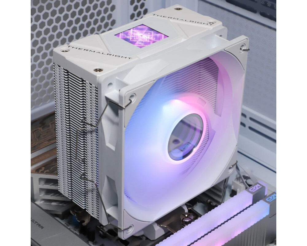 Охладител за процесор Thermalright Assassin Spirit 120 Vision A-RGB White - LCD Display 8