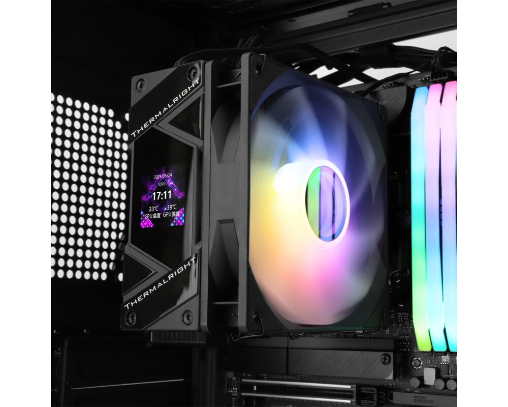 Охладител за процесор Thermalright Assassin Spirit 120 Vision A-RGB Black - LCD Display 8