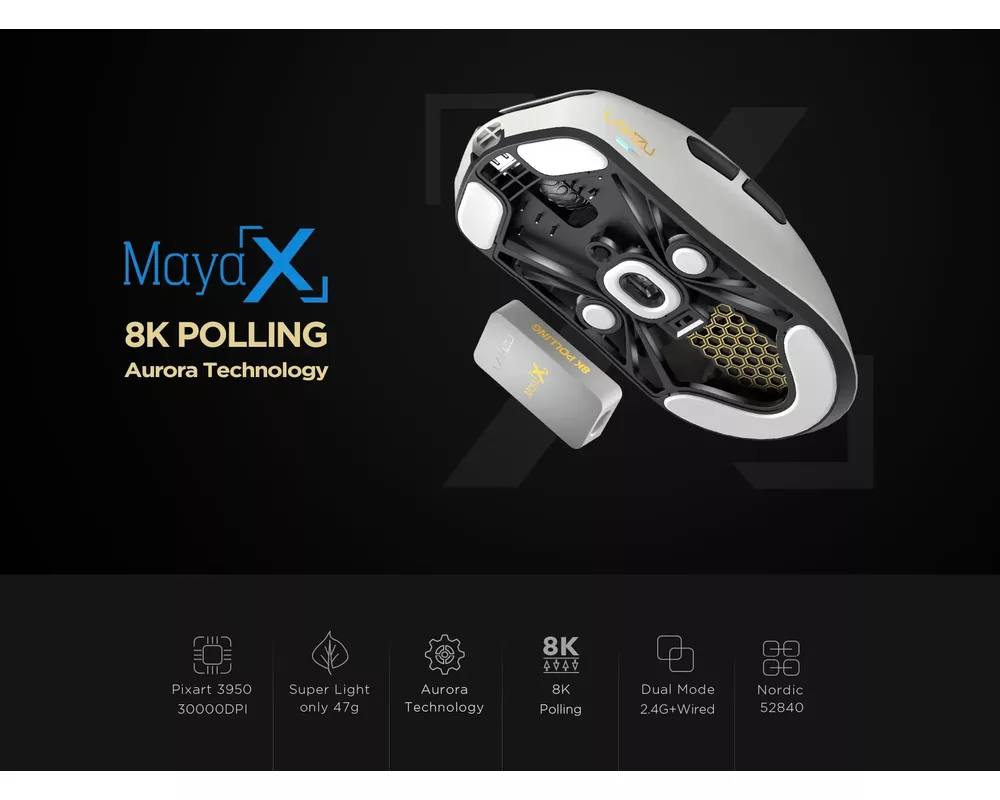 Мишка Lamzu професионална MAYA X 8K - Wireless... 12