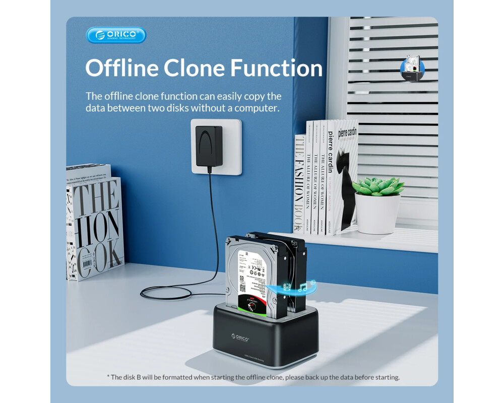 Аксесоар за съхранение Orico докинг станция Storage - HDD/SSD D... 12
