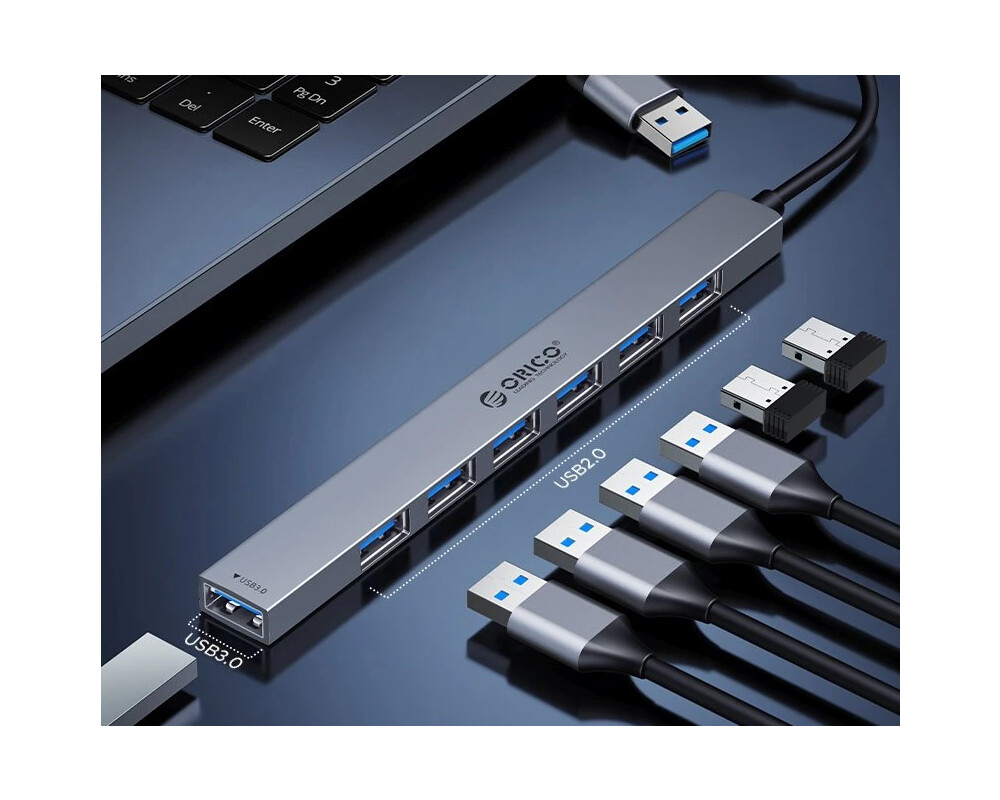 USB хъб Orico HUB USB-C/USB-A 7 port - USB3.0 x 1 4