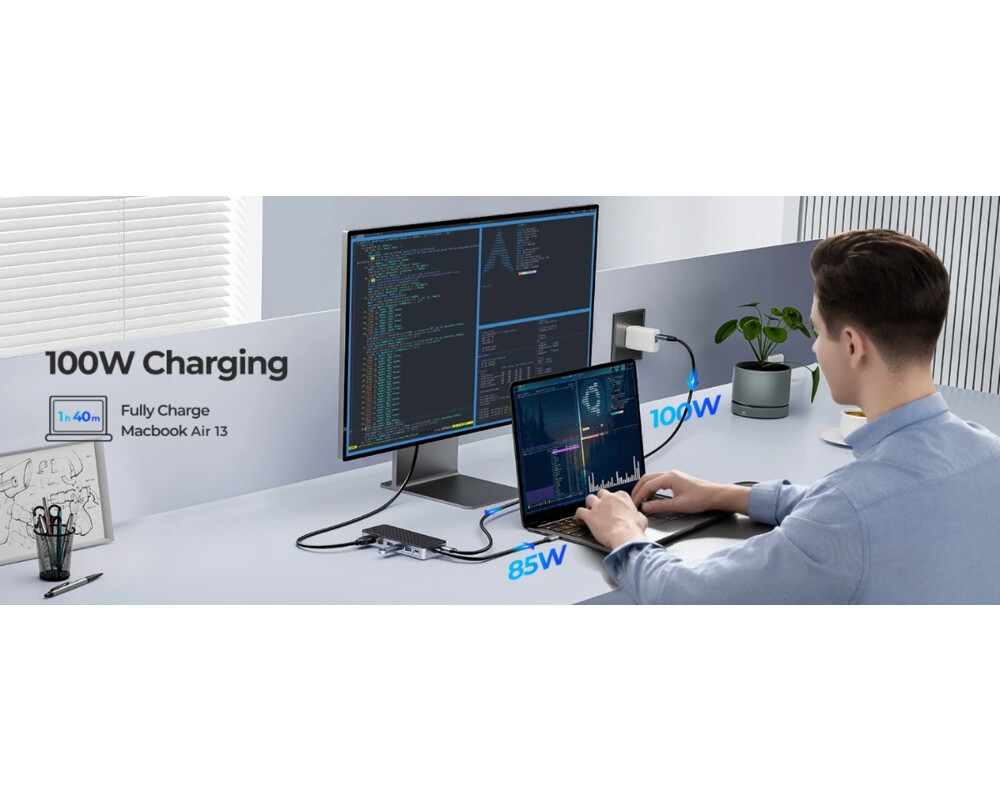 Докинг станция Orico докинг станция Portable Docking station M.2 SATA/NVMe - HDMI 7