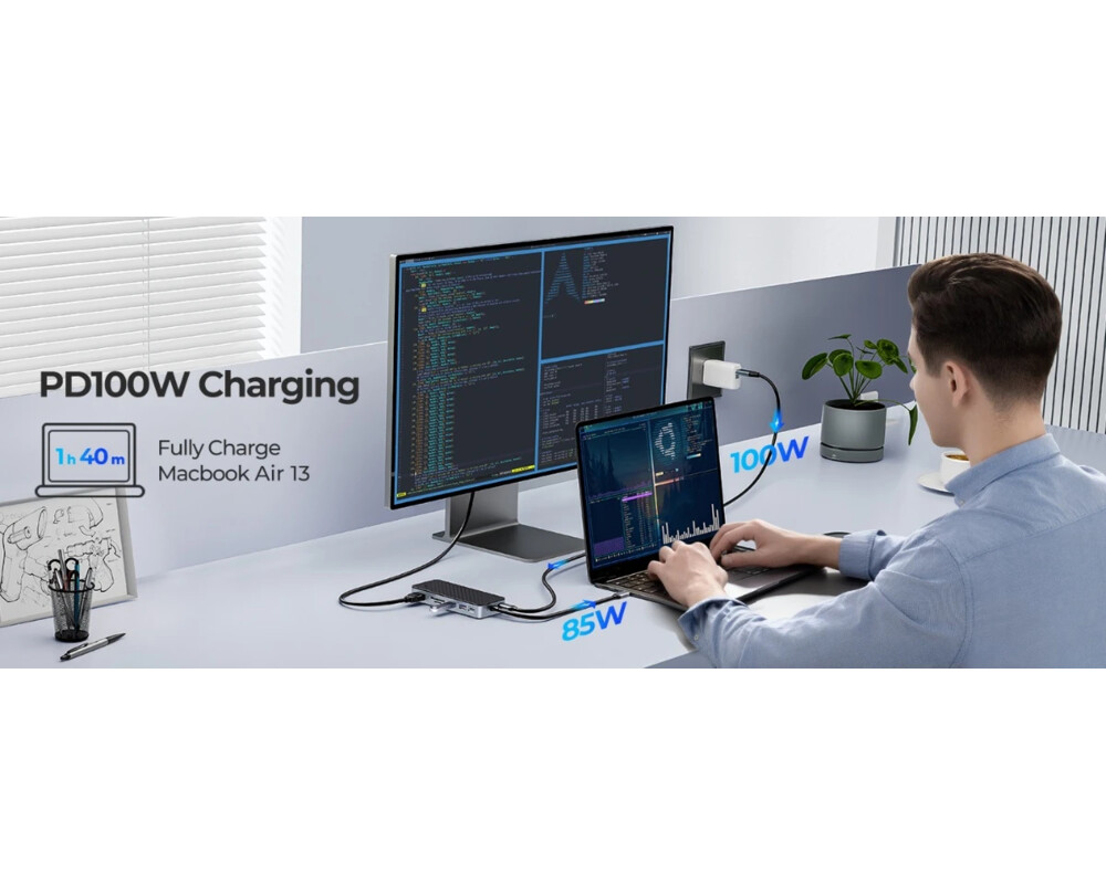 Докинг станция Orico докинг станция Portable Docking station M.2 SATA/NVMe - HDMI 5