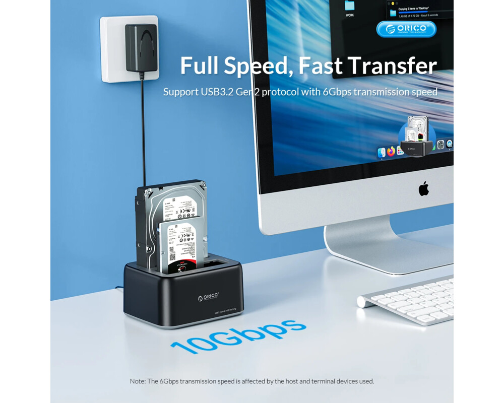 Аксесоар за съхранение Orico докинг станция Storage - HDD/SSD D... 6