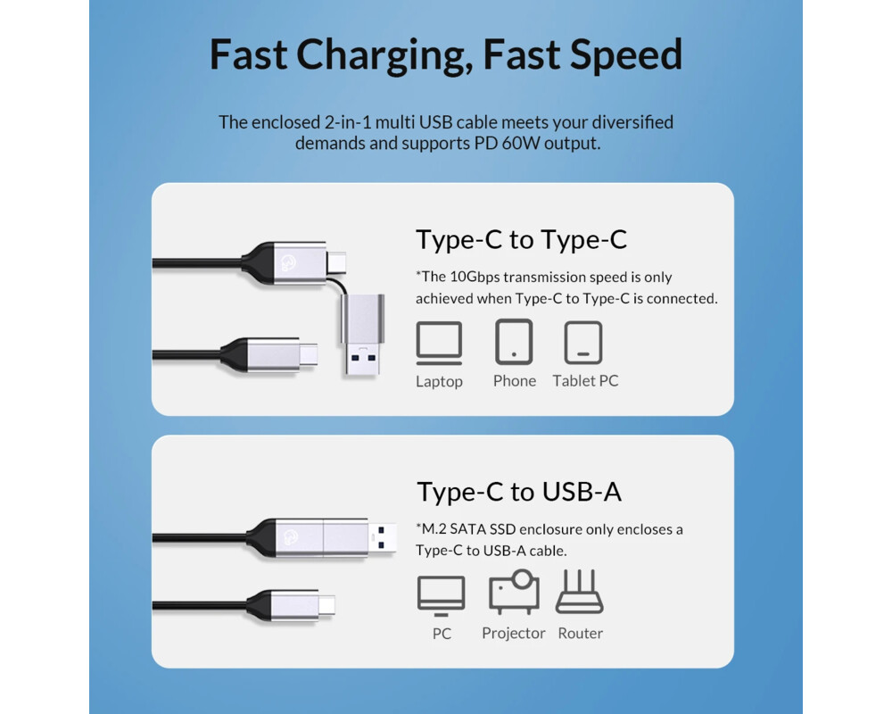 Аксесоар за съхранение Orico докинг станция Storage - HDD/SSD D... 14