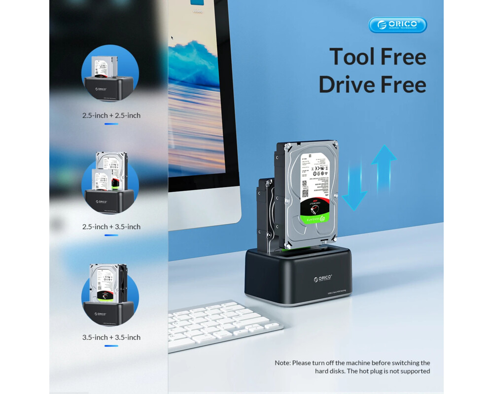 Аксесоар за съхранение Orico докинг станция Storage - HDD/SSD D... 11