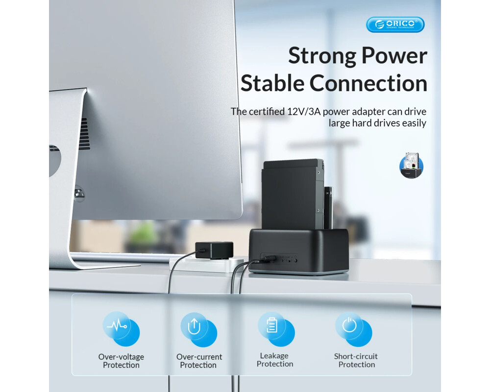 Аксесоар за съхранение Orico докинг станция Storage - HDD/SSD D... 9