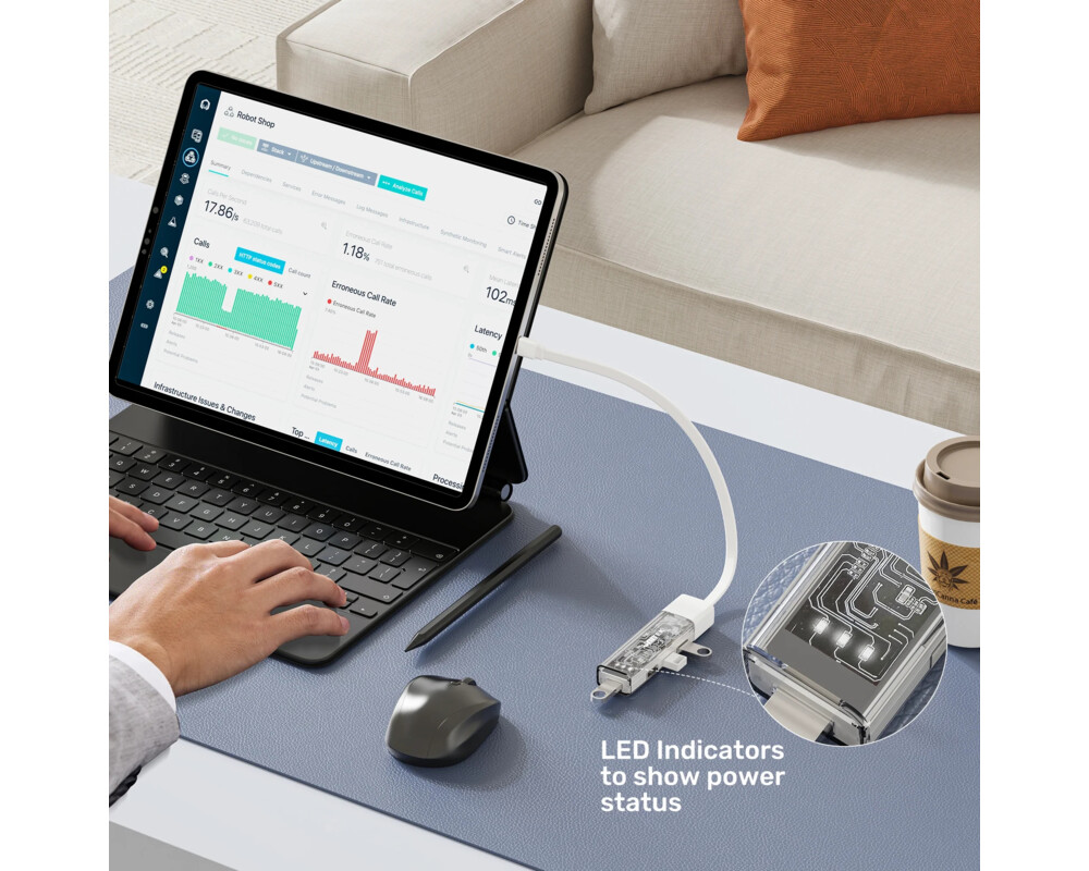USB хъб Unitek USB-C/USB-A 3.0 HUB 4 port 9