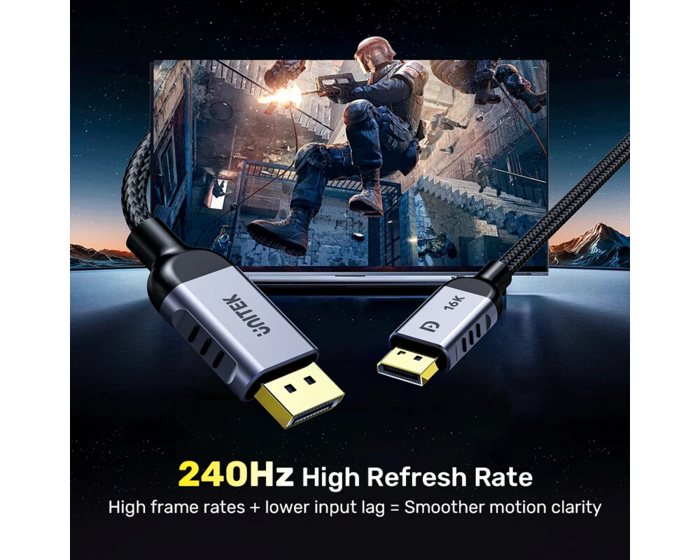 Кабел Unitek кабел Display Port 2.1 DP M / M - 8K@120Hz 4