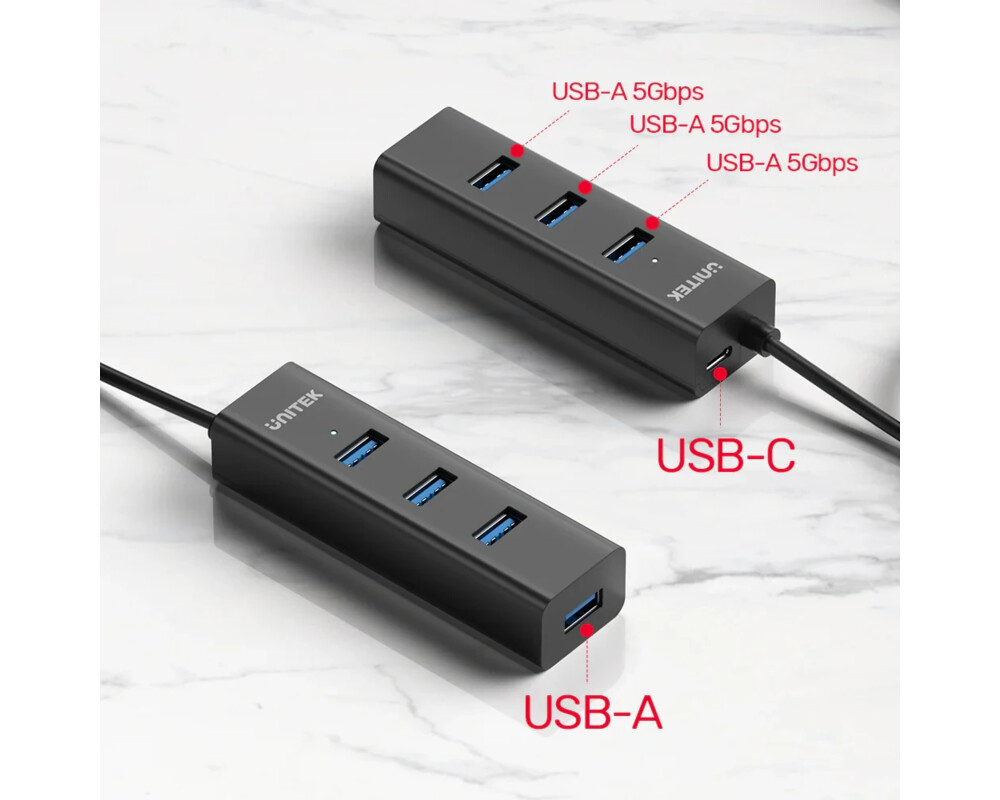 USB хъб Unitek USB3.0 HUB 4 port 3
