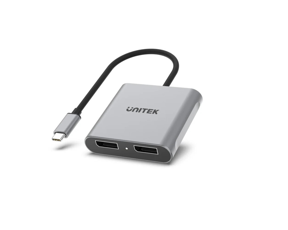 Адаптери Unitek Адаптер Adapter USB-C M to DisplayPort x 2 F - 8K@30Hz