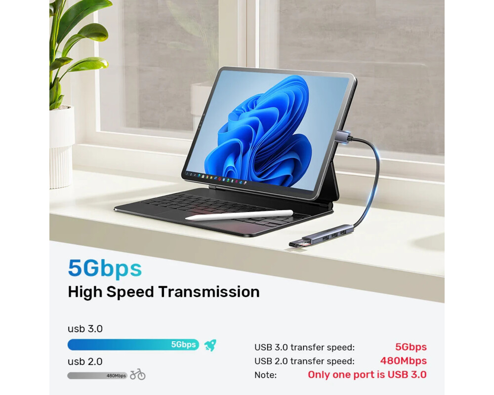USB хъб Unitek USB3.0/2.0 HUB 4 port uHUB Q4 - USB-A input - USB3.0 x 1 9