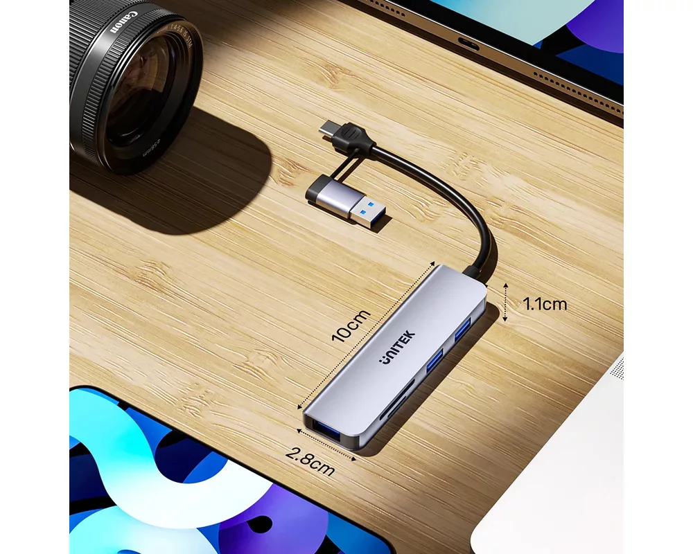 USB хъб Unitek HUB USB-C/USB-A 3 port uHUB P5+ - USB3.0 x 3 9