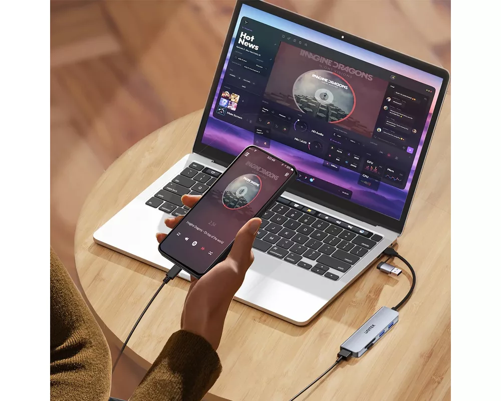 USB хъб Unitek HUB USB-C/USB-A 3 port uHUB P5+ - USB3.0 x 3 8
