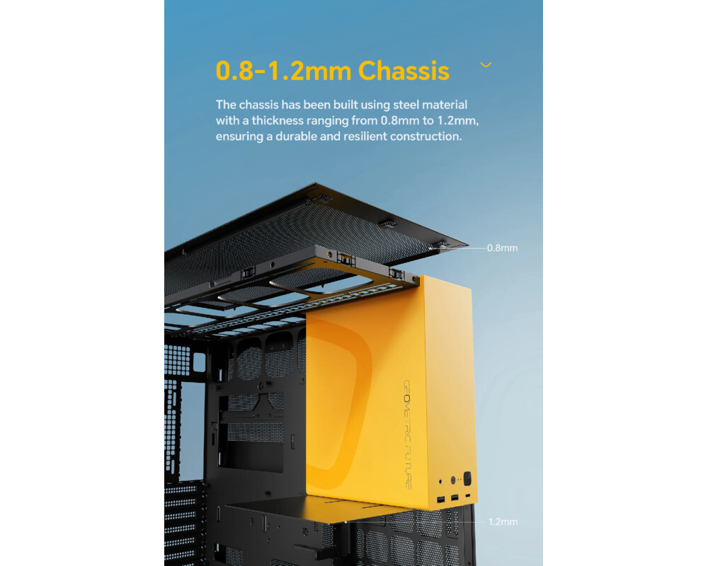 Кутия Geometric Future EATX - Model 5 Black/Green 7