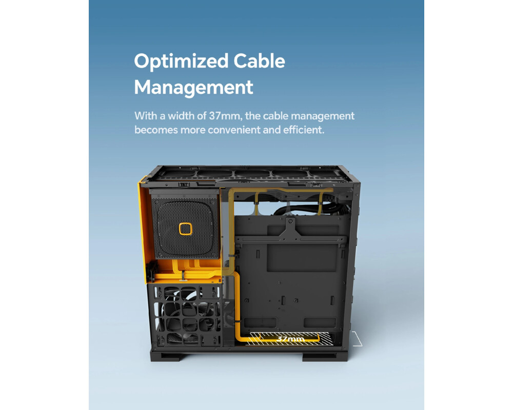 Кутия Geometric Future EATX - Model 5 Black/Gr... 9