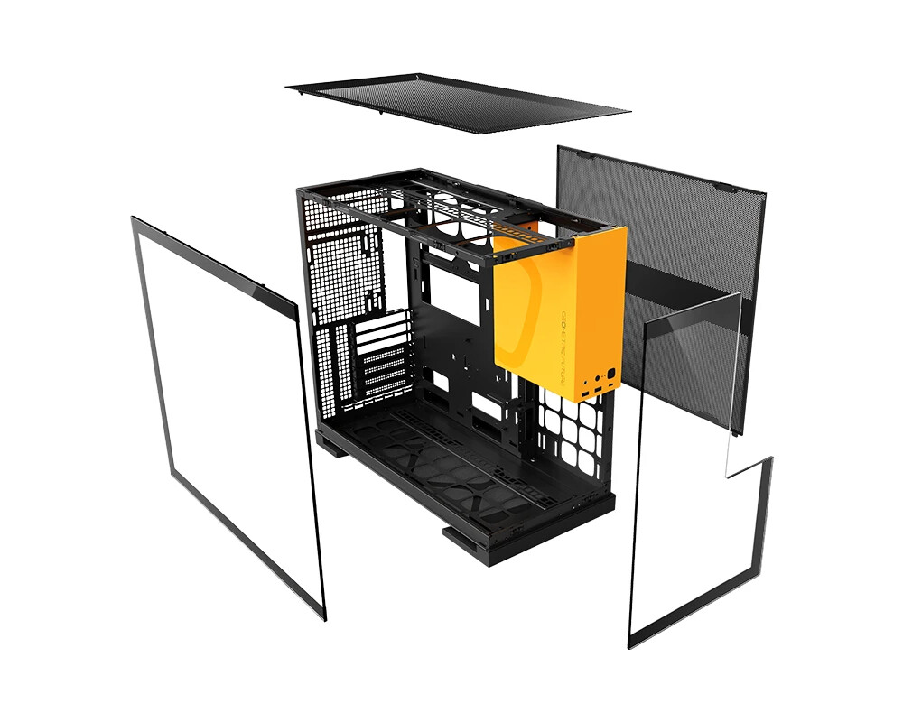 Кутия Geometric Future EATX - Model 5 Black/Ye... 4