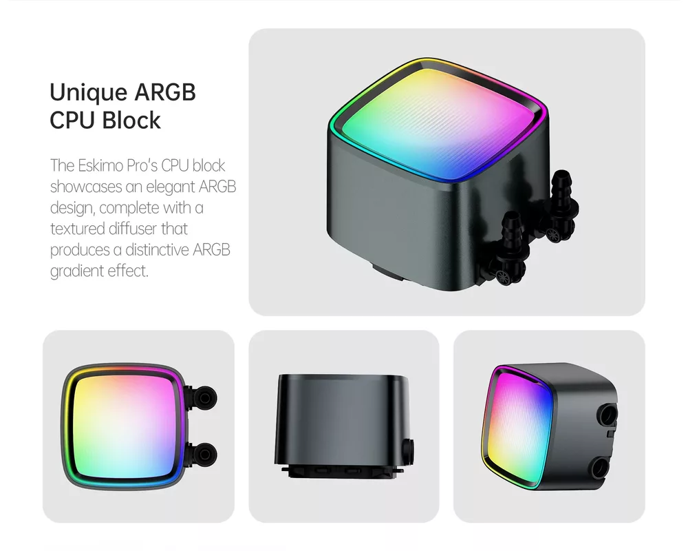 Охладител за процесор Geometric Future - Eskimo Pro 420 White - Addressable RGB 15
